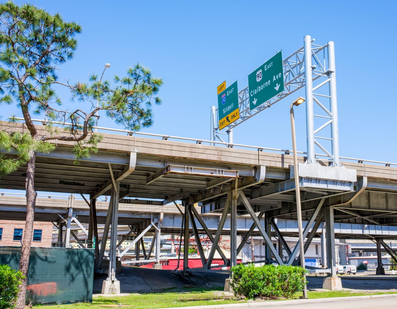 The elevated highway over Claiborne Avenue.