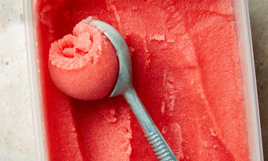 Blood orange, grapefruit and aperitif sorbet