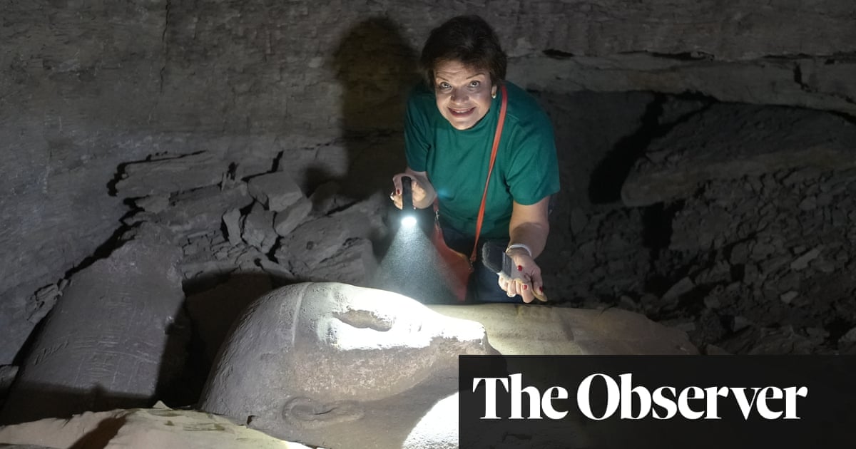 It has lain within a burial chamber, undisturbed, for thousands of years. Now a remarkable Egyptian sarcophagus has emerged from deep beneath the sand