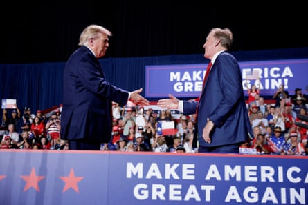 Donald Trump and Ken Paxton go to shake hands