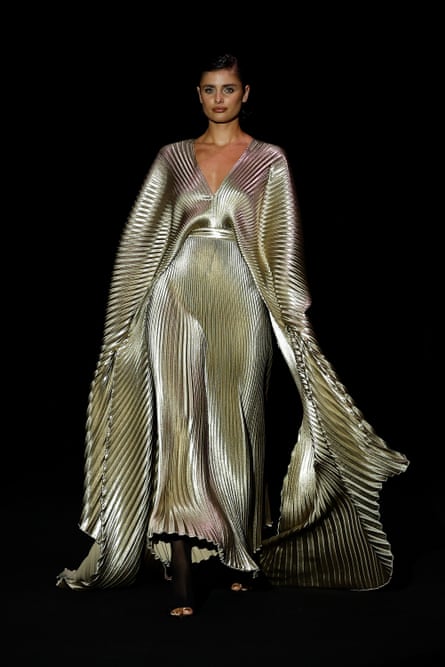 Taylor Hill walks the runway during the L’IDEE WOMAN show at Australian fashion week 2026 at The Neilson Nutshell
