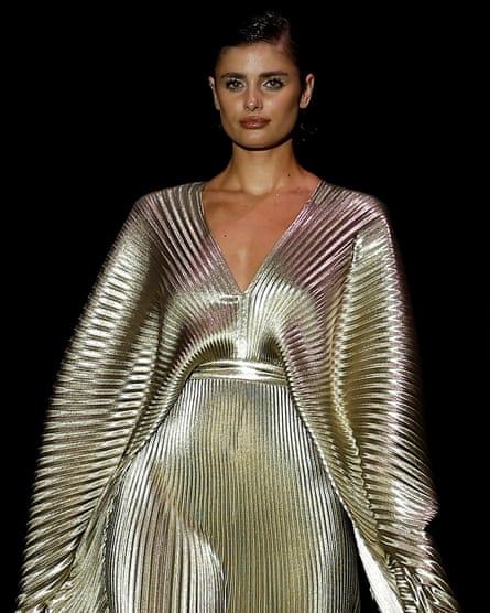 Taylor Hill walks the runway during the L’IDEE WOMAN show at Australian fashion week 2026 at The Neilson Nutshell