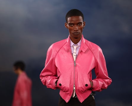 A model presents a creation for Burberry’s spring/summer 2026 fashion show collection, during the London fashion week in London, on 22 September 2025.