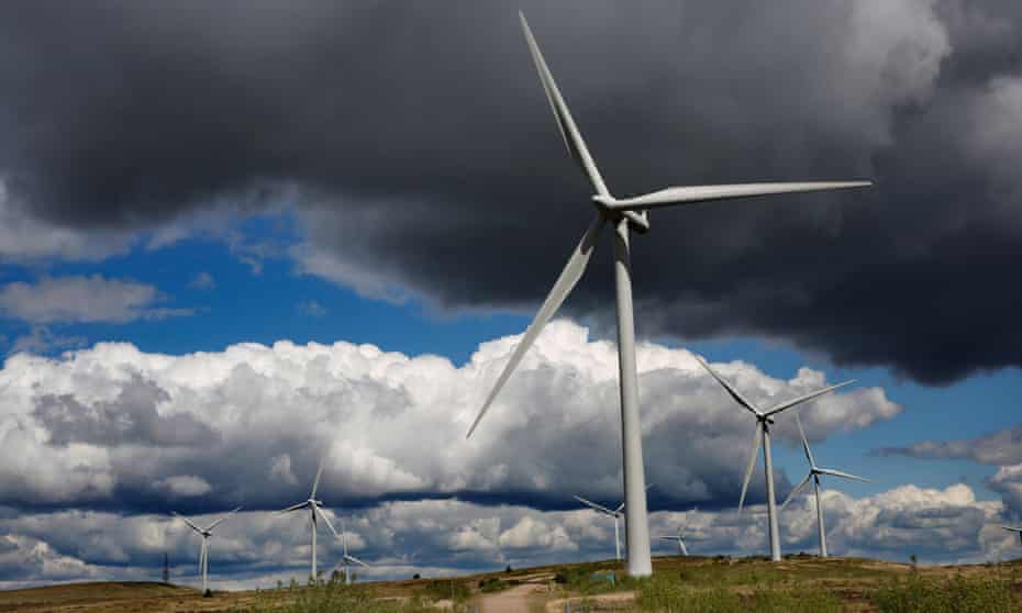 Whitelee, the UK's largest onshore windfarm,