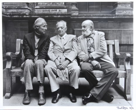 ‘They were like the three wise monkeys’ ... from left, Bill Brandt, Brassaï and Ansel Adams in the V&A garden.
