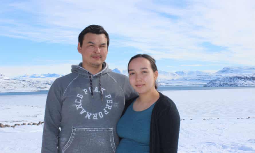 Ujarneq Egede and his partner Heidi Ibsen Christensen at their farm.