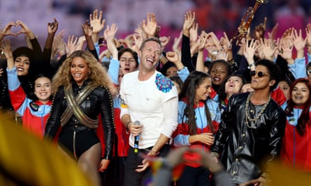 Beyoncé, Chris Martin and Bruno Mars play the Super Bowl