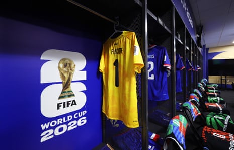 Haiti’s shirts inside the locker room at Atlanta Stadium.