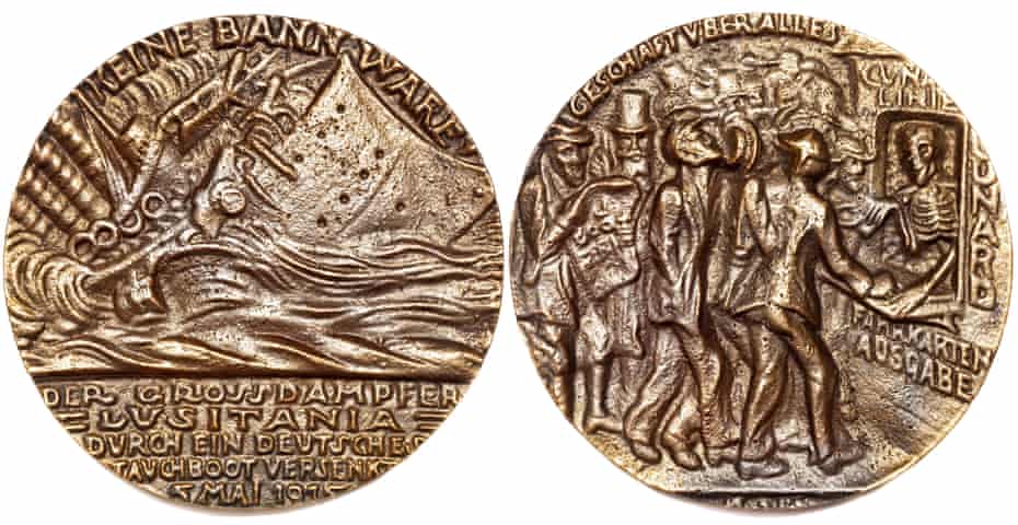 The ‘satirical’ Goetz medal, made in Germany during the first world war, was seized upon as evidence of German cruelty. 