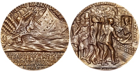 The ‘satirical’ Goetz medal, made in Germany during the first world war, was seized upon as evidence of German cruelty. 