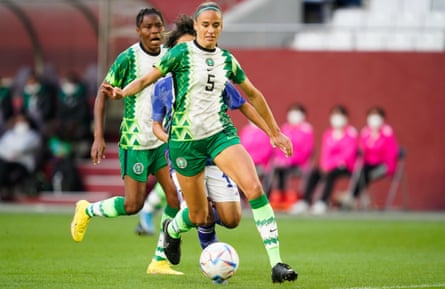 Ashleigh Plumptre in action for Nigeria against Japan last month