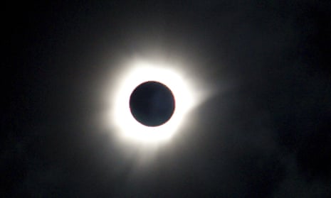 The total solar eclipse is seen in Central Sulawesi, Indonesia.
