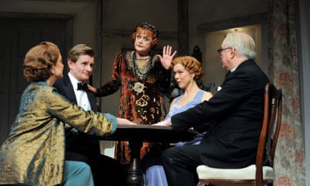 Noël Coward’s Blithe Spirit directed by Michael Blakemore at the Gielgud Theatre, London, 2014. Angela Lansbury, centre, played Madame Arcati.