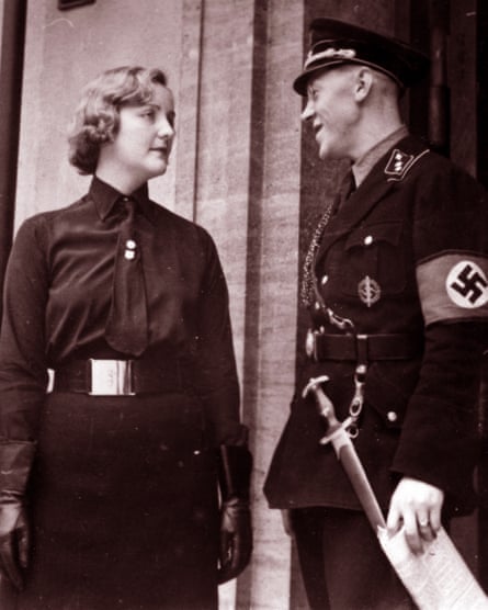 Unity Mitford with Hitler’s adjutant in Berlin in 1933.
