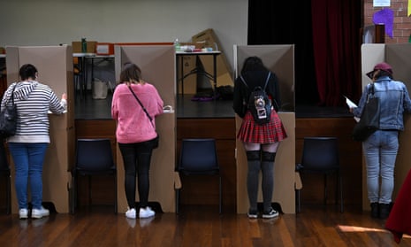 Voting at a Sydney school