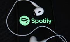 Earphones and Spotify logo