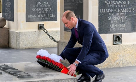 Prince William visits the Tomb of the Unknown Soldier in Warsaw, in Poland
