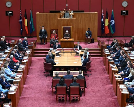 Australian Governor-General Sam Mostyn delivers the opening speech of the 48th Federal Parliament.