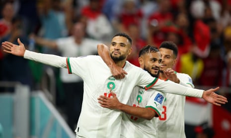 Canada v Morocco: World Cup 2022 – live | World Cup 2022 6 The big Sevilla striker celebrates his goal.
