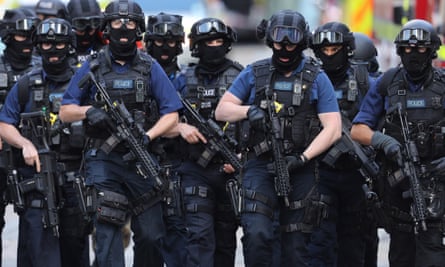 Armed counter terrorism officers after the London Bridge attack.