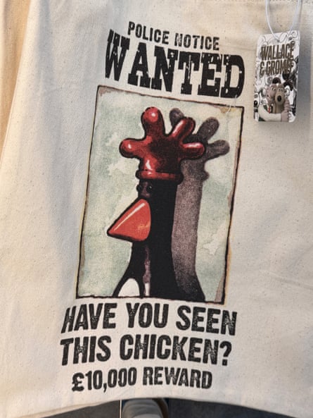 A T-shirt at the M Shed museum in Bristol with an image of Feathers McGraw.