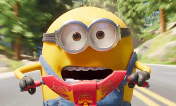 Flashback … Otto the Minion in a scene from Minions: The Rise of Gru.