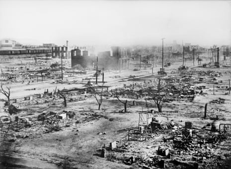After the Tulsa Race Massacre in 1921, whole neighborhoods such as the Greenwood district were destroyed. 