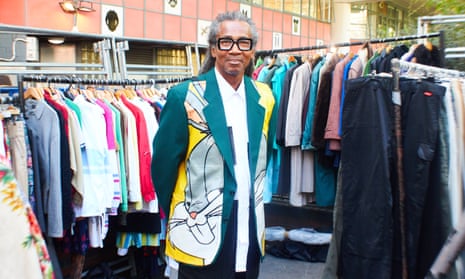 Herbie Mensah on his stall at Portobello Market.