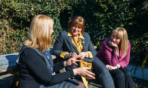 Left to right: Budehaven’s integrated health centre manager Lizzie Brock, headteacher Tracey Reynolds and the headteacher of Wadebridge school, Tina Yardley.