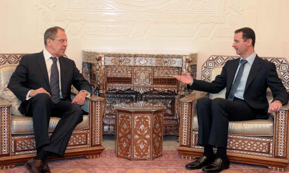 Sergei Lavrov and Bashar al-Assad