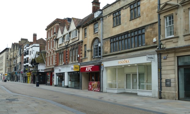 Closed shops in Oxford city centre