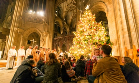 The carol service at Ely Cathedral.