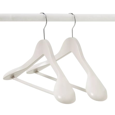 John Lewis Plastic Suit and Jacket Hanger, Set of 2, Ecru