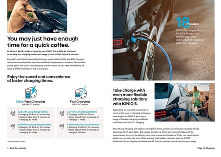 An image from Hyundai’s brochure which prompted a ruling from the Advertising Standards Authority.
