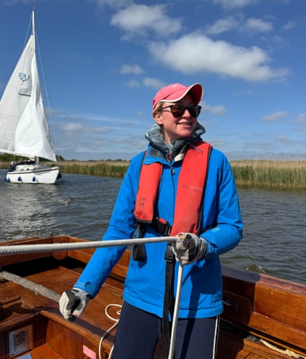 The writer on board the ship learning the ropes