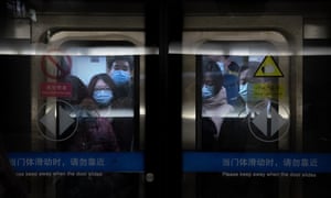 People on the subway in Beijing