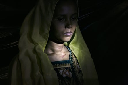 Roshida Begum, 22, fled to Bangladesh from Tula Toli village in Myanmar