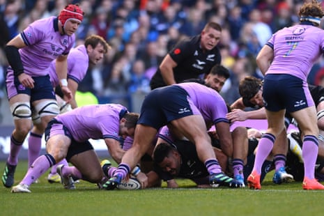 Scotland v New Zealand: Autumn Nations Series – live | Autumn Nations Series 4 Taukei’aho scores a try.