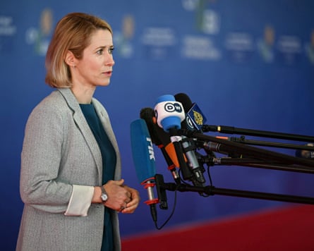 High Representative and vice-president for Foreign Affairs and Security Policy Kaja Kallas speaks to journalists as she arrives for an informal meeting of the European Council in Nicosia on April 24, 2026.