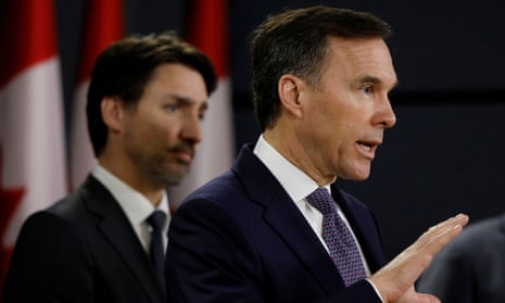 Justin Trudeau was scheduled to meet with finance minister Bill Morneau on Monday.