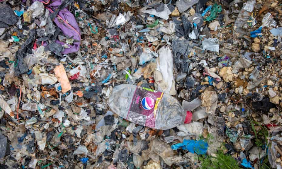 Plastic waste dumped in Adana province in Turkey