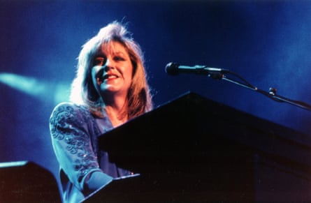 Performing with Fleetwood Mac in 1990.