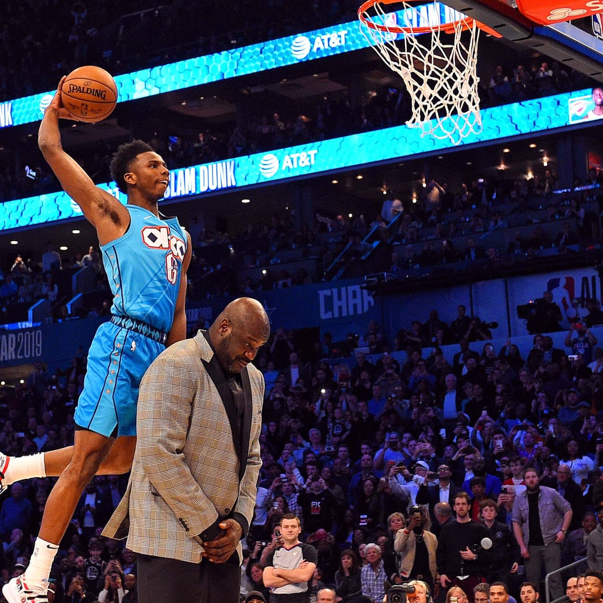Diallo Leaps Over Shaq To Win Nba Slam Dunk Contest As Harris Shocks Steph Curry Nba The Guardian