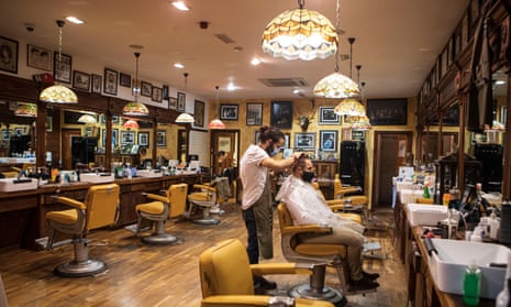 Savills Barbers in Sheffield on Friday before the city entered tier 3 restrictions