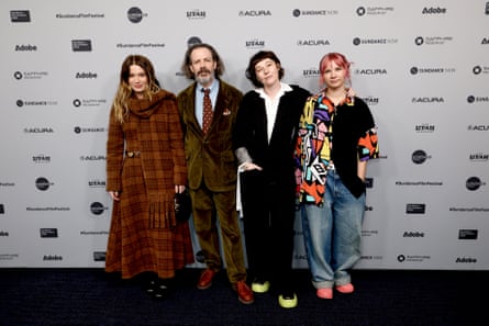From left, Rain Spencer, Noah Taylor, Paloma Schneideman and Ani Palmer at the 2026 Sundance film festival.