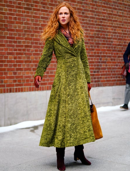 That green coat … Nicole Kidman in The Undoing.