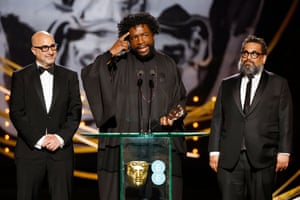 Questlove collects the award for best documentary for Summer of Soul.