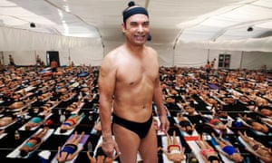 Bikram Choudhury leads a class in San Diego in 2010.