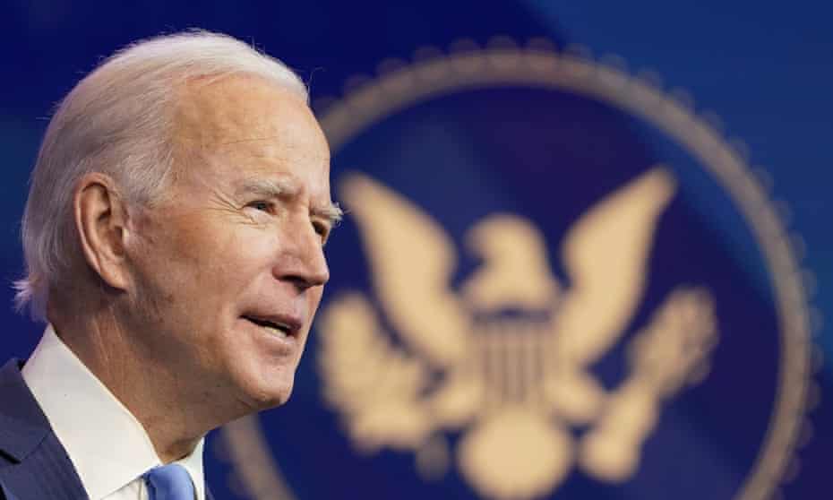 Joe Biden said he would immediately start working with counterparts on climate change mitigation. 