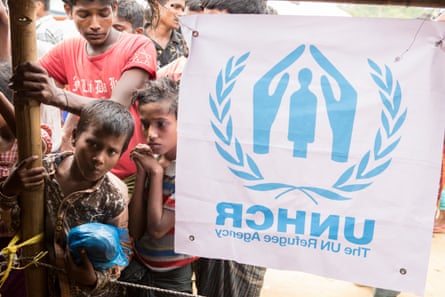 A UNHCR distribution centre in Kutupalong camp in Bangladesh.